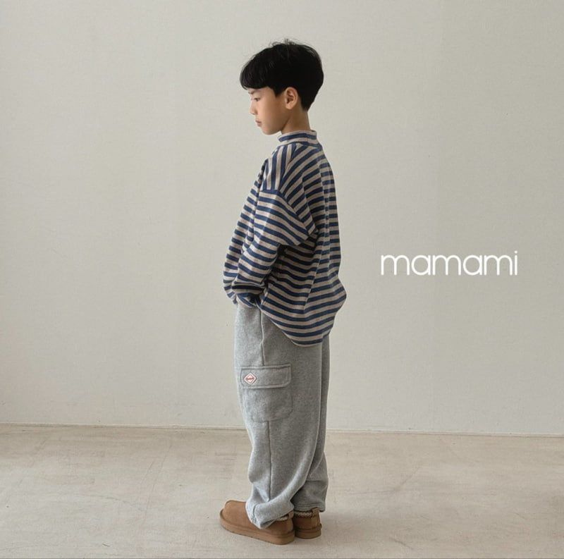 Mamami - Korean Children Fashion - #prettylittlegirls - Hug Stripe Turtleneck Tee - 12