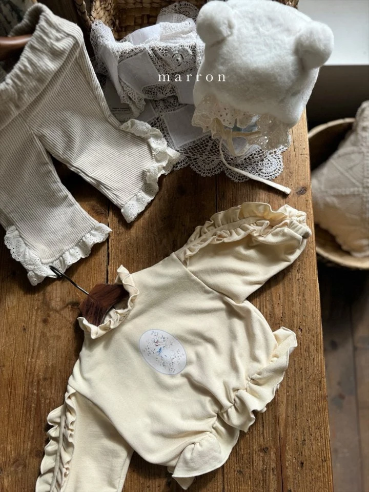 Marron - Korean Baby Fashion - #babyboutiqueclothing - Lace Span Pants - 5