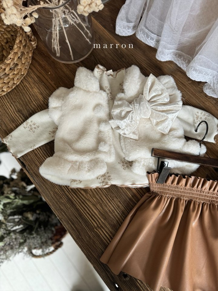 Marron - Korean Baby Fashion - #babyclothing - Big Ribbon Vest - 6