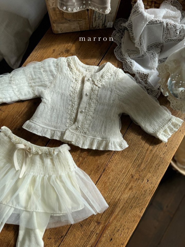 Marron - Korean Baby Fashion - #babyboutiqueclothing - Lace Cardigan - 4