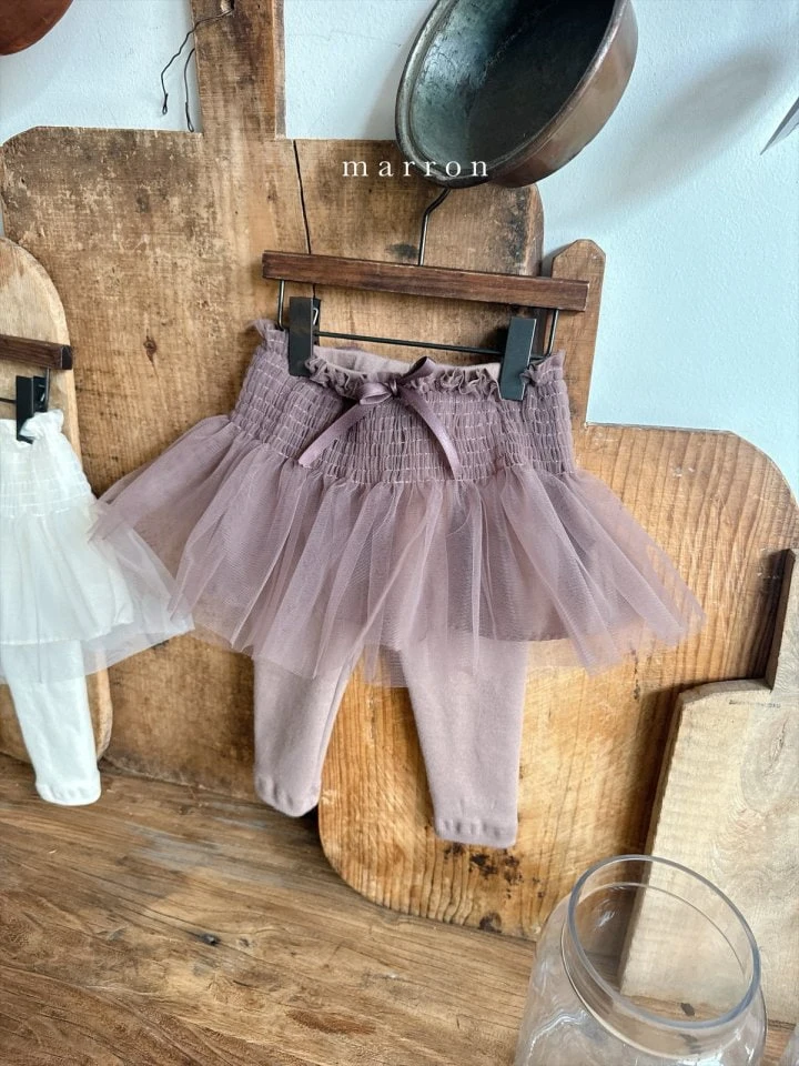 Marron - Korean Baby Fashion - #babyfever - Cocoa Skirt Leggings - 5