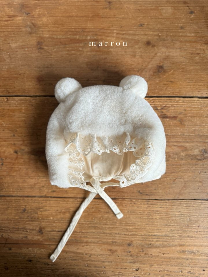 Marron - Korean Baby Fashion - #babygirlfashion - Bear Bonnet