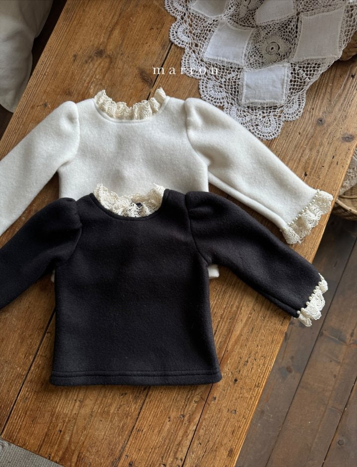 Marron - Korean Baby Fashion - #babygirlfashion - Angel Pearl Blouse - 2