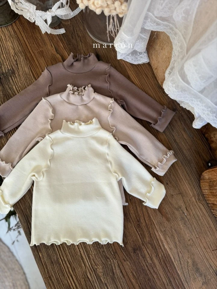 Marron - Korean Baby Fashion - #babygirlfashion - Rowa Turtleneck Tee