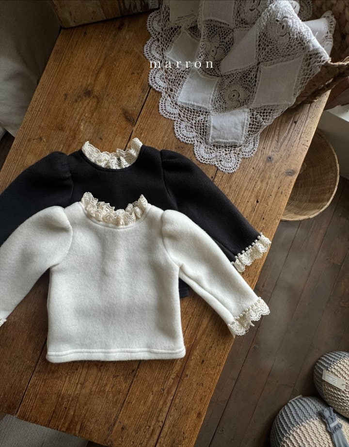 Marron - Korean Baby Fashion - #babylifestyle - Angel Pearl Blouse - 3