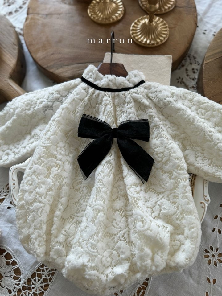 Marron - Korean Baby Fashion - #babyoninstagram - Lace Bodysuit (excl. ribbon) - 9