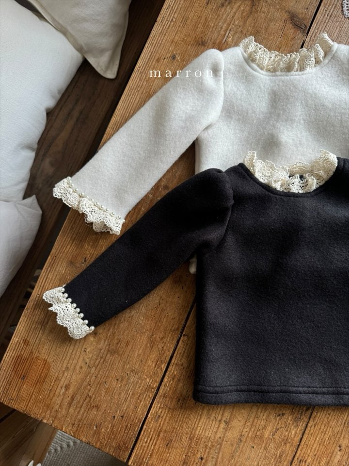 Marron - Korean Baby Fashion - #babylifestyle - Angel Pearl Blouse - 4