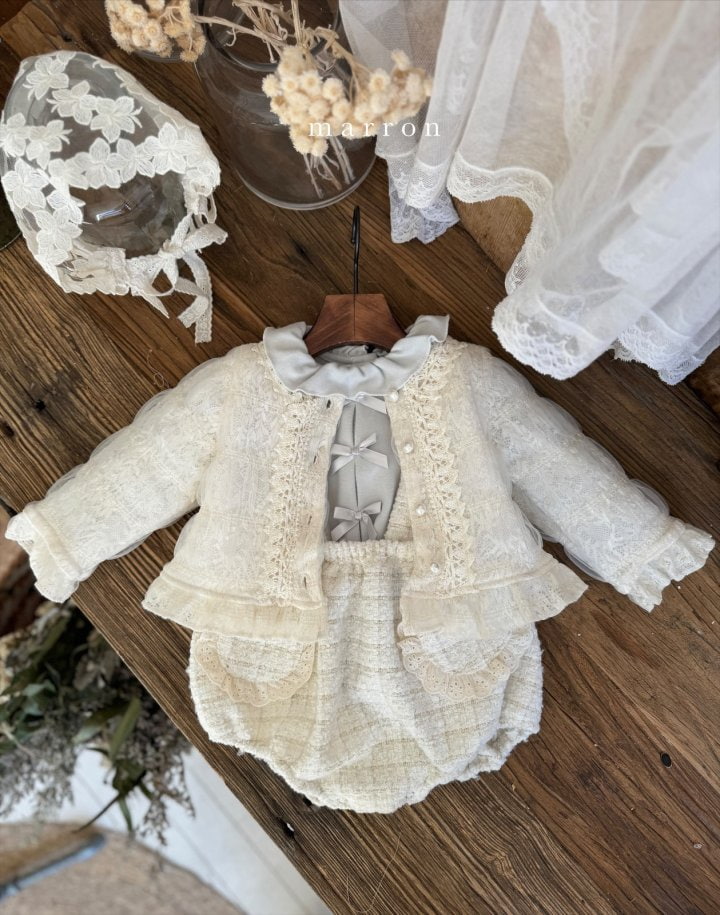 Marron - Korean Baby Fashion - #babyootd - Lace Cardigan - 10