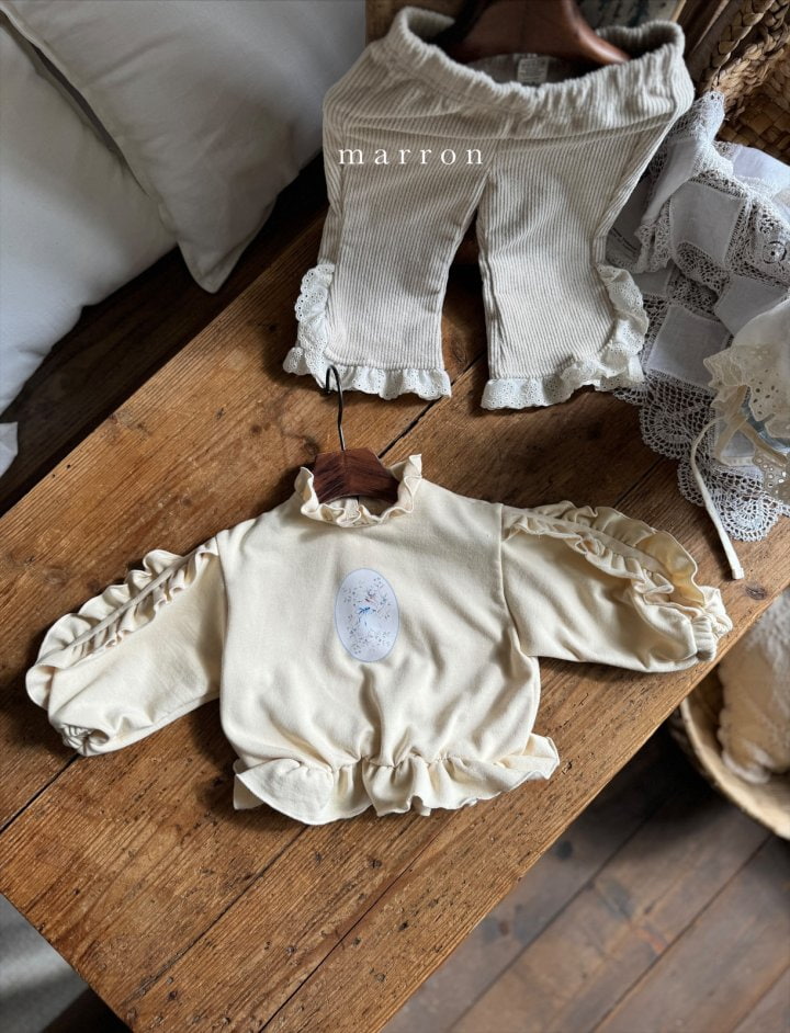 Marron - Korean Baby Fashion - #babyootd - Rabbit Frill Tee - 6