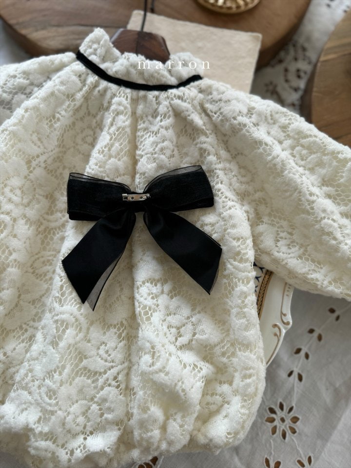 Marron - Korean Baby Fashion - #babyoutfit - Velvet Ribbon - 4