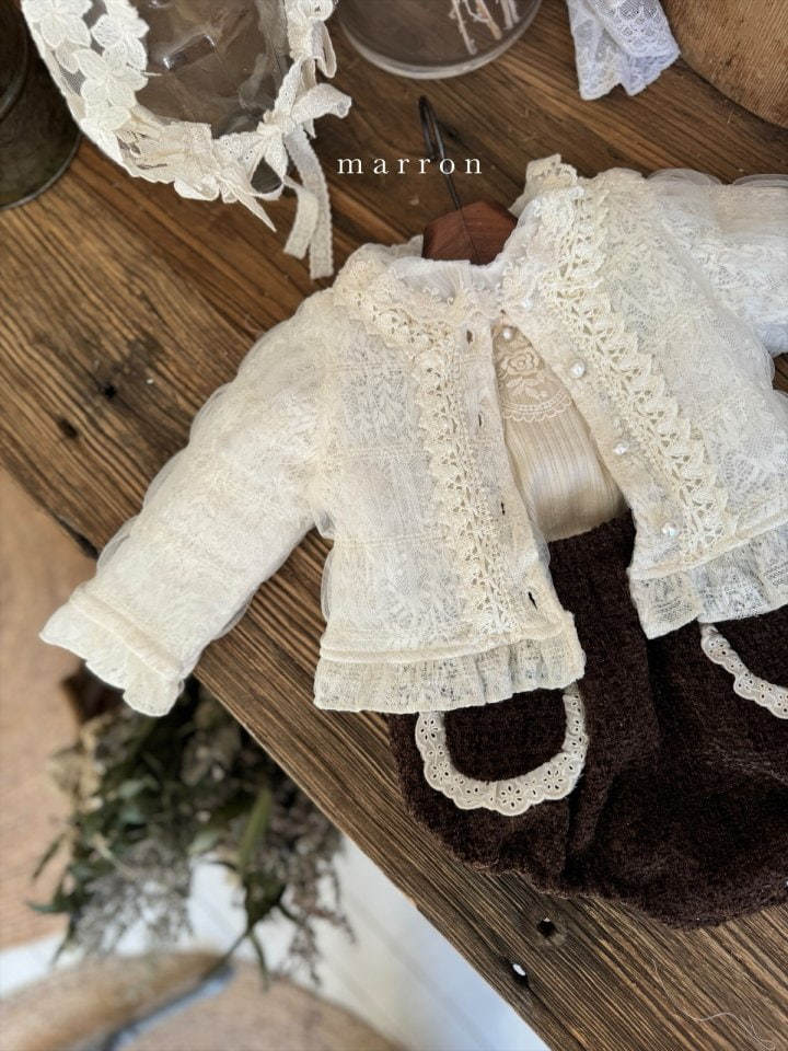 Marron - Korean Baby Fashion - #babyoutfit - Lace Bloomer - 7