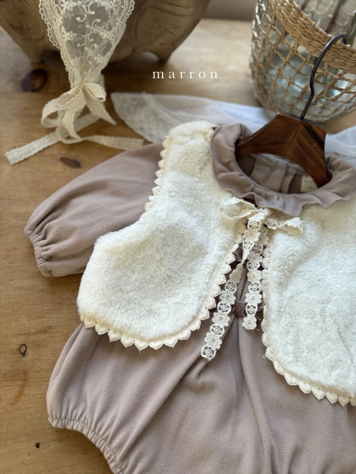 Marron - Korean Baby Fashion - #babyoutfit - Lace Dumble Vest - 7