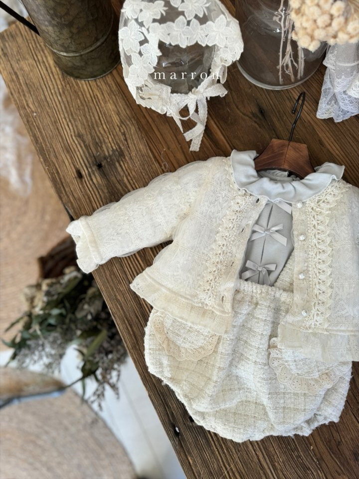 Marron - Korean Baby Fashion - #babyoutfit - Lace Cardigan - 11