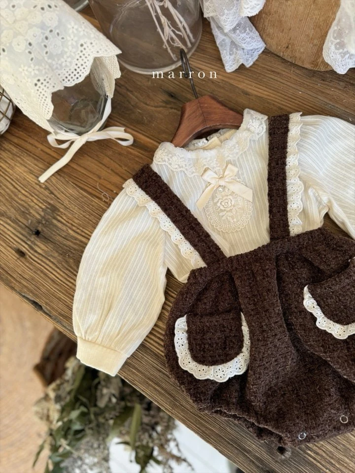 Marron - Korean Baby Fashion - #babywear - Lace Bloomer - 9