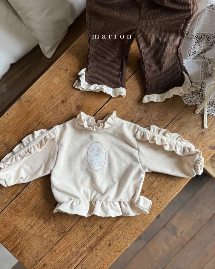 Marron - Korean Baby Fashion - #babywear - Rabbit Frill Tee - 9