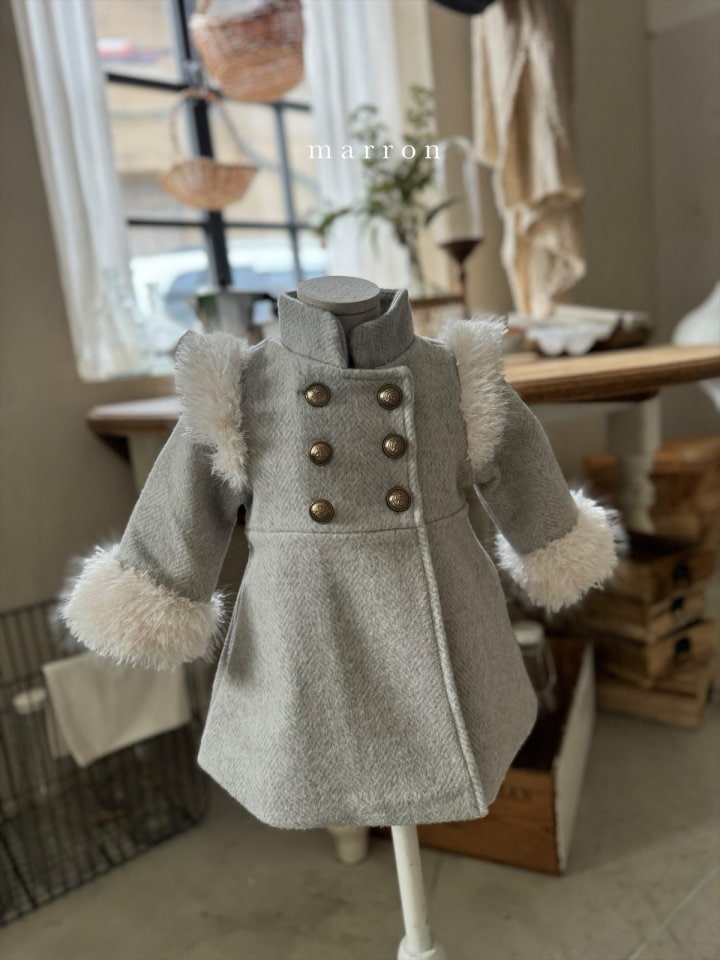 Marron - Korean Baby Fashion - #onlinebabyboutique - Fran Coat - 3