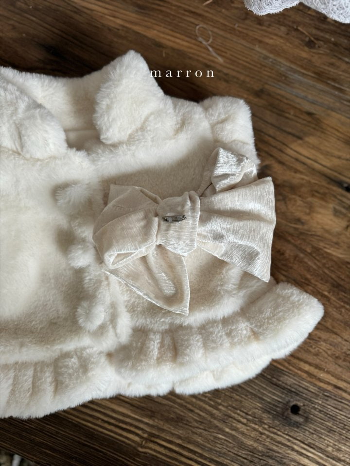 Marron - Korean Baby Fashion - #onlinebabyboutique - Big Ribbon Vest