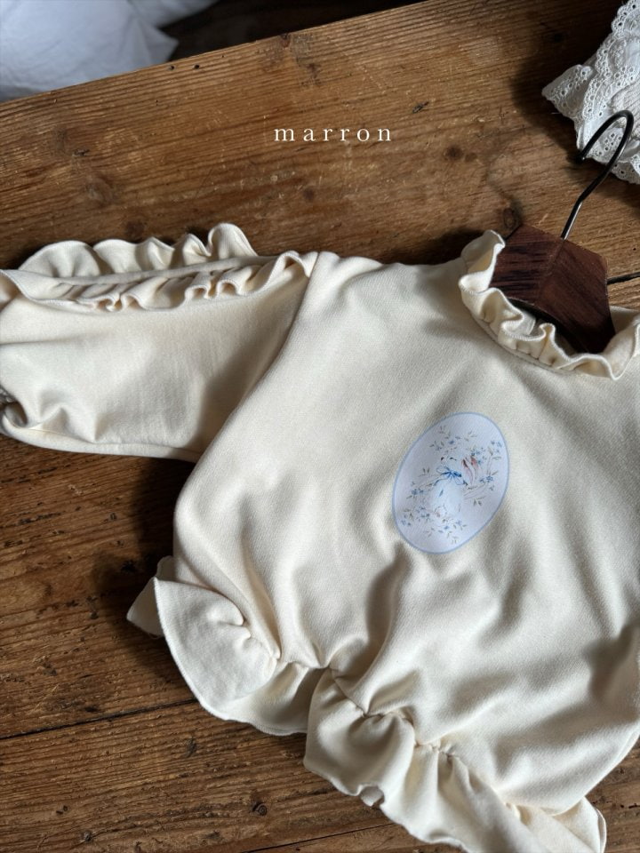 Marron - Korean Baby Fashion - #onlinebabyboutique - Rabbit Frill Tee - 10