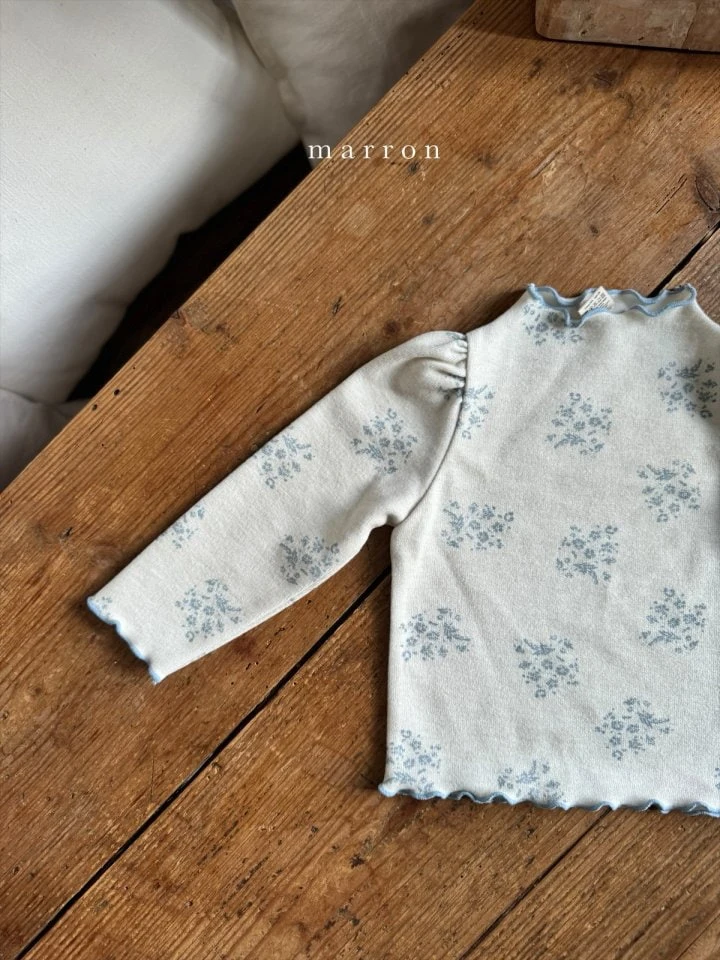 Marron - Korean Baby Fashion - #onlinebabyboutique - Flower Turtleneck Tee - 7