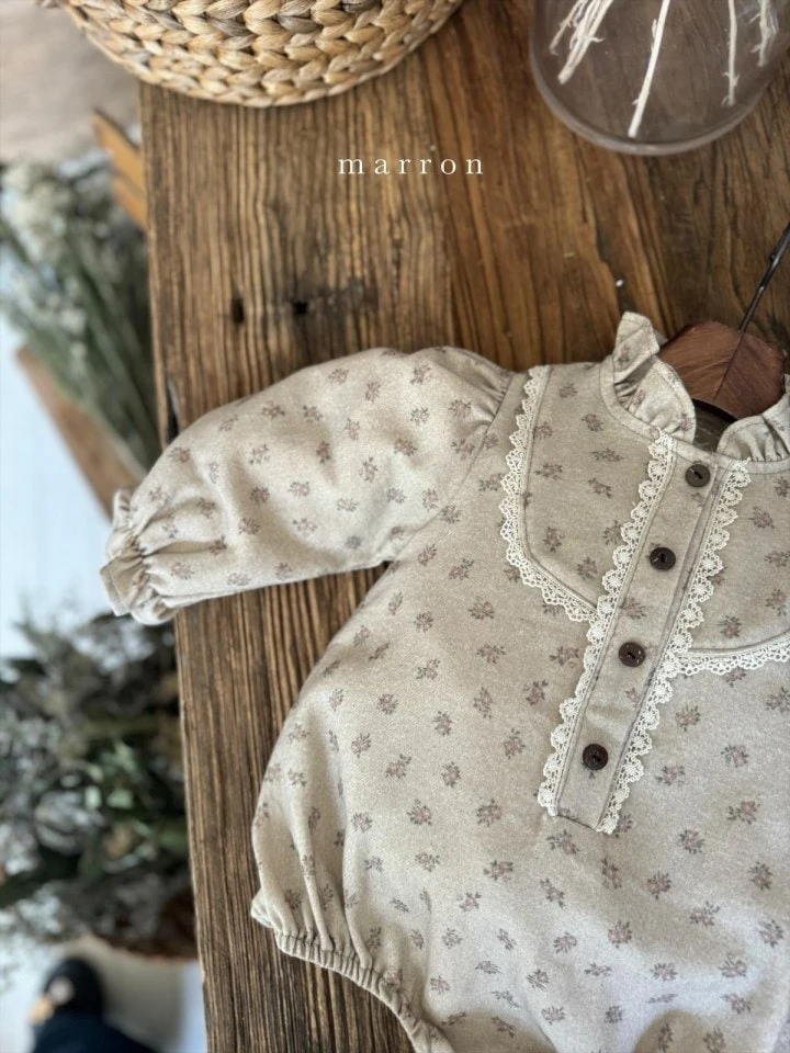 Marron - Korean Baby Fashion - #onlinebabyshop - Small Flower Bodysuit - 5