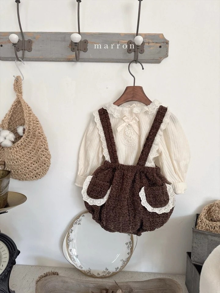 Marron - Korean Baby Fashion - #onlinebabyshop - Lace Bloomer - 11