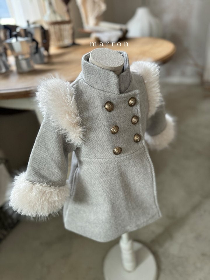 Marron - Korean Baby Fashion - #onlinebabyboutique - Fran Coat - 4