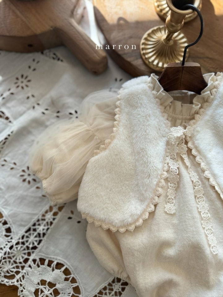 Marron - Korean Baby Fashion - #smilingbaby - Lace Dumble Vest - 11