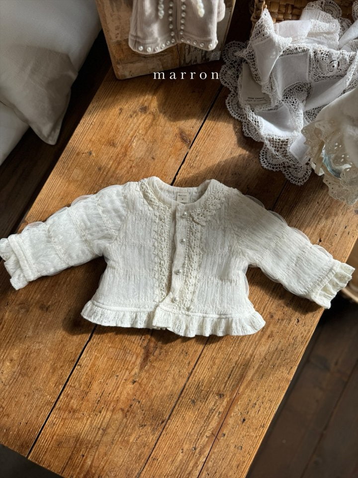 Marron - Korean Baby Fashion - #smilingbaby - Lace Cardigan