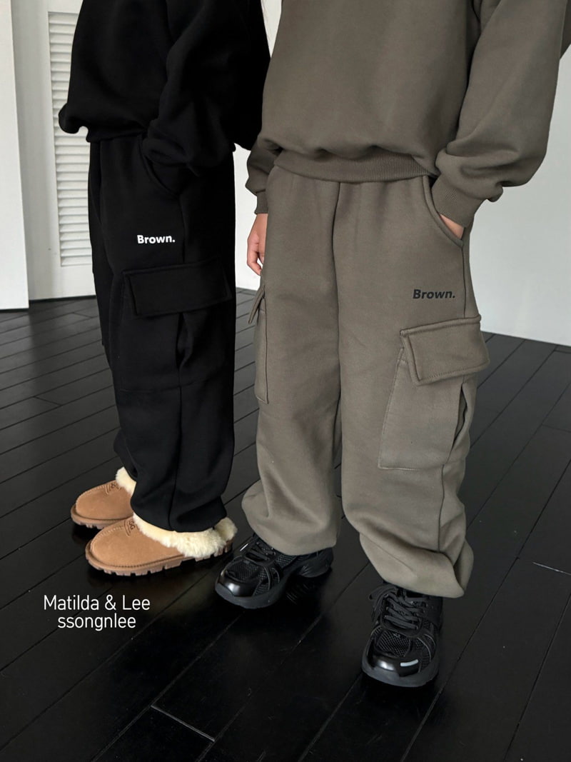 Matilda & Lee - Korean Children Fashion - #Kfashion4kids - Brown Jogger Pants - 6