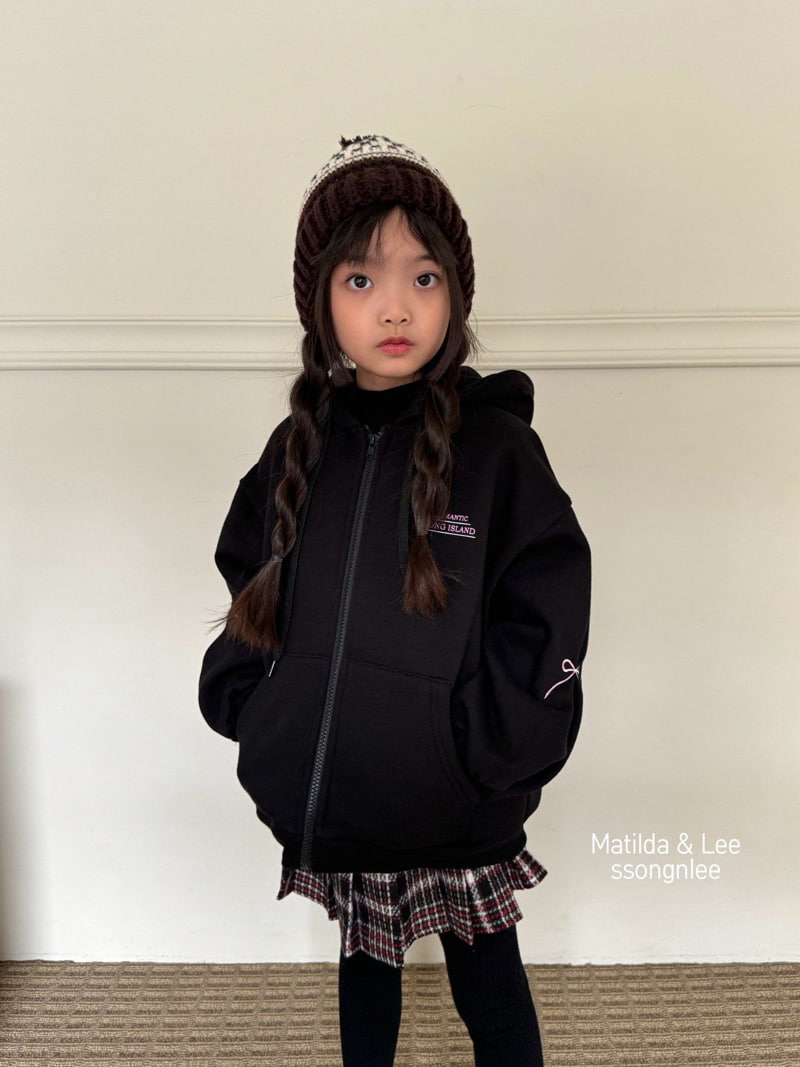 Matilda & Lee - Korean Children Fashion - #Kfashion4kids - Embroidered Ribbon Hooded Zip-up - 8