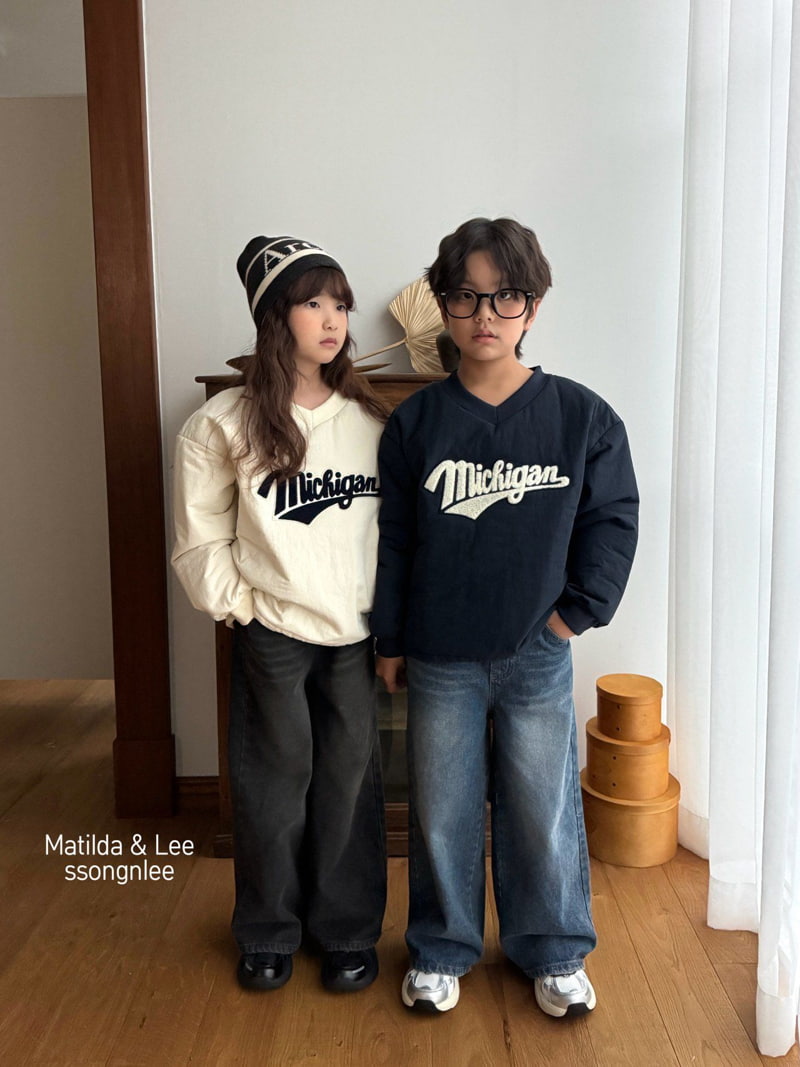 Matilda & Lee - Korean Children Fashion - #childofig - Michigan padded sweatshirt - 5