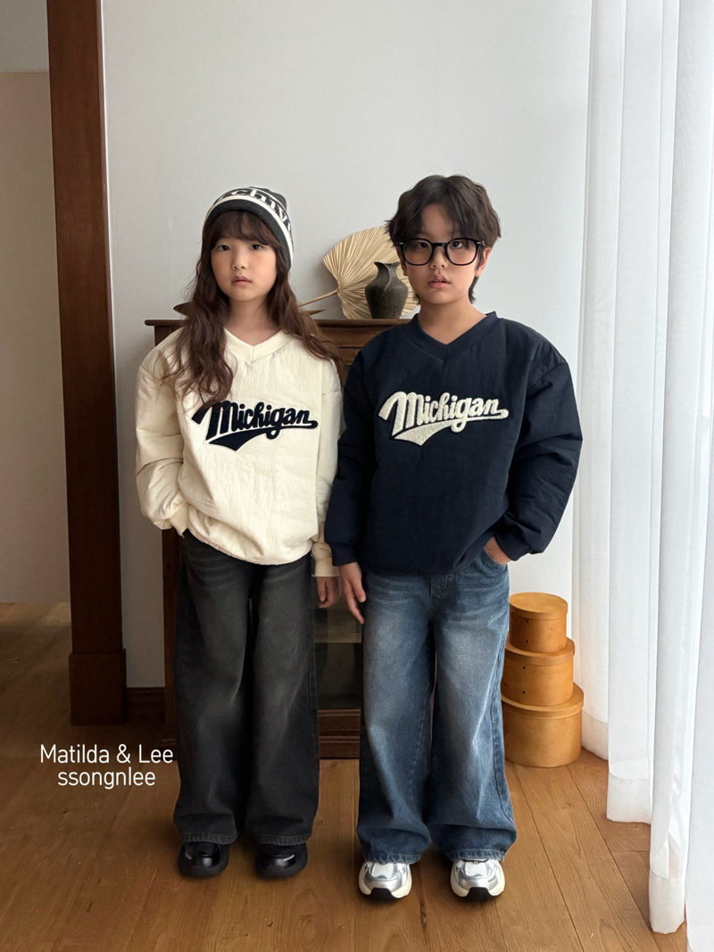 Matilda & Lee - Korean Children Fashion - #childofig - Michigan padded sweatshirt - 6