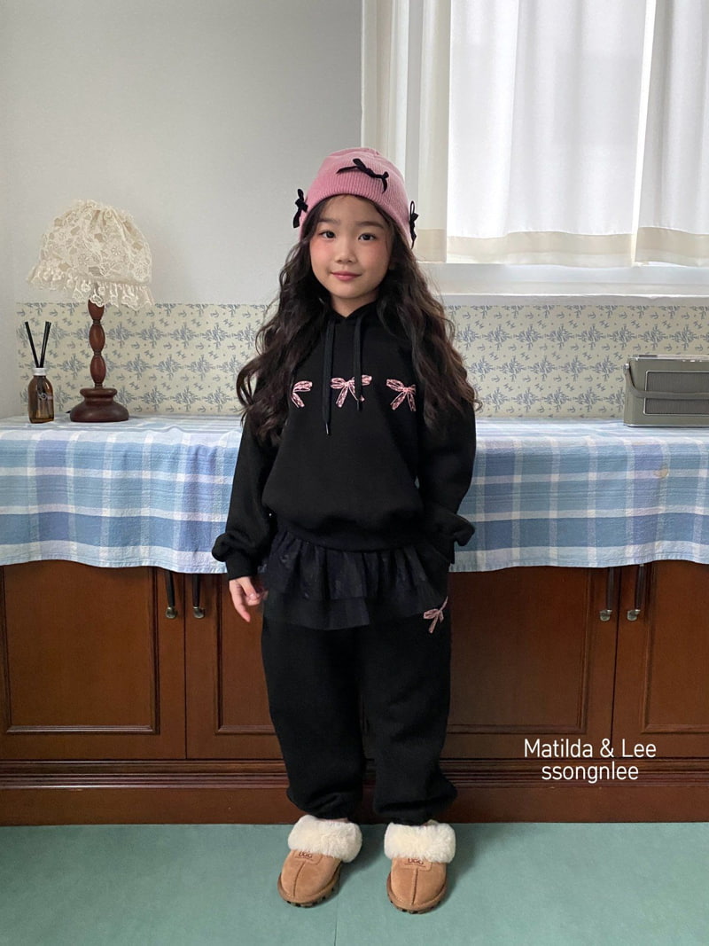 Matilda & Lee - Korean Children Fashion - #childofig - Lace Ribbon Jogger Pants - 8