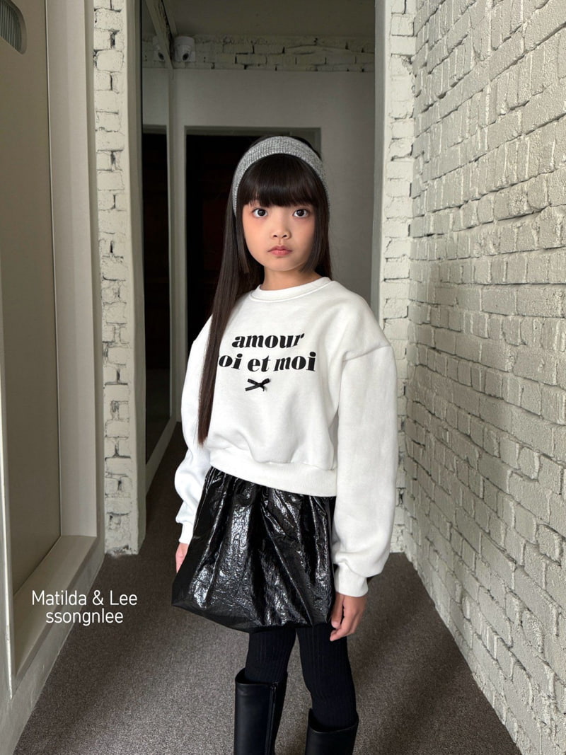 Matilda & Lee - Korean Children Fashion - #childofig - Amor Crop Sweatshirt - 4