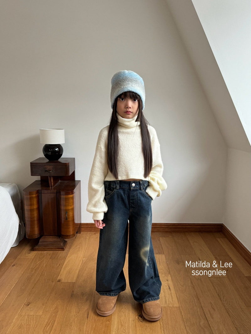 Matilda & Lee - Korean Children Fashion - #childofig - Vintage Heart Denim Pants - 4