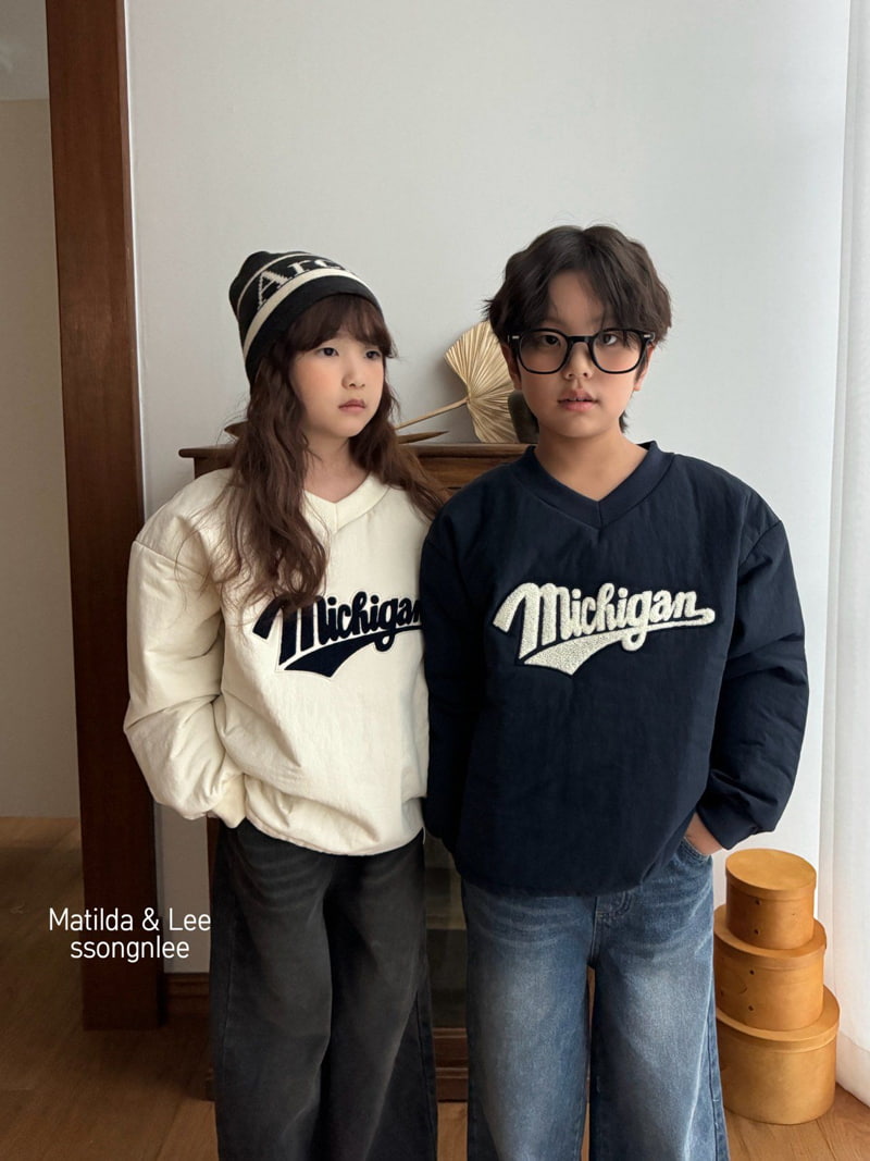 Matilda & Lee - Korean Children Fashion - #childrensboutique - Michigan padded sweatshirt - 7