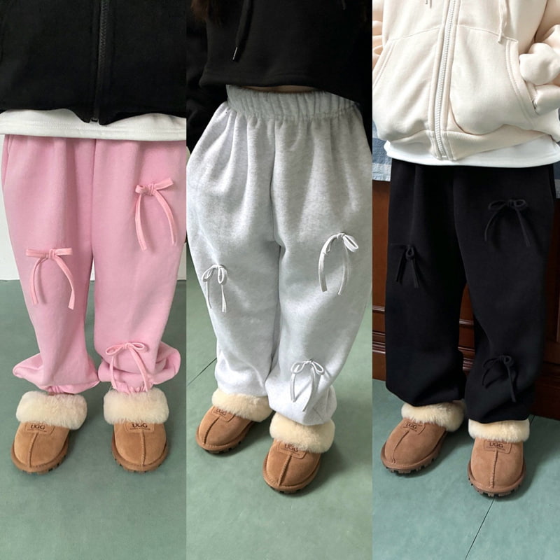 Matilda & Lee - Korean Children Fashion - #childrensboutique - Ribbon Jogger Pants