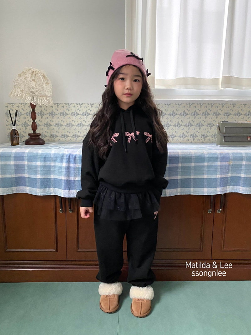 Matilda & Lee - Korean Children Fashion - #childrensboutique - Lace Ribbon Jogger Pants - 9