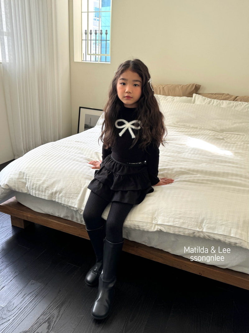 Matilda & Lee - Korean Children Fashion - #designkidswear - Mink Ribbon Mockneck Tee - 9