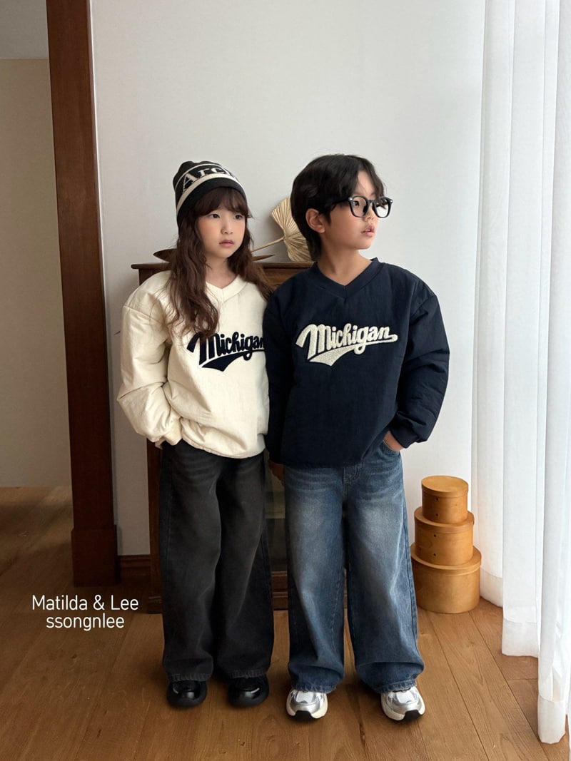 Matilda & Lee - Korean Children Fashion - #designkidswear - Michigan padded sweatshirt - 8