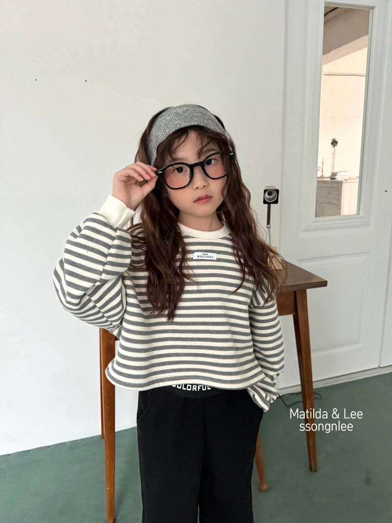 Matilda & Lee - Korean Children Fashion - #designkidswear - Label Stripe Tee - 9