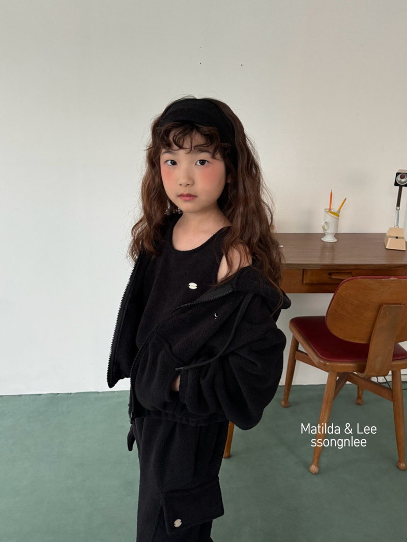 Matilda & Lee - Korean Children Fashion - #designkidswear - Fleece Crop Sleeveless Tee - 3