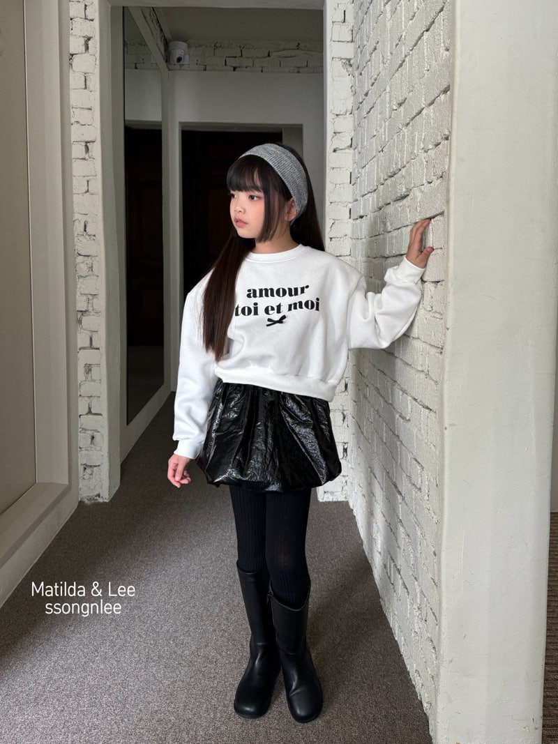 Matilda & Lee - Korean Children Fashion - #designkidswear - Amor Crop Sweatshirt - 6