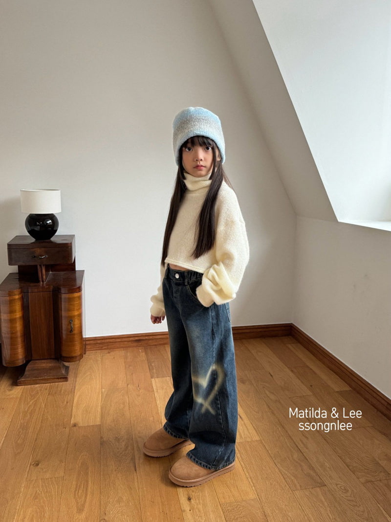 Matilda & Lee - Korean Children Fashion - #discoveringself - Vintage Heart Denim Pants - 6