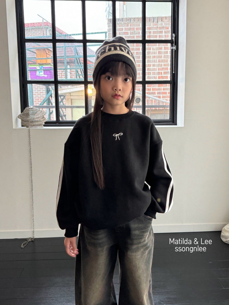 Matilda & Lee - Korean Children Fashion - #designkidswear - Ribbon Tape Sweatshirt - 4