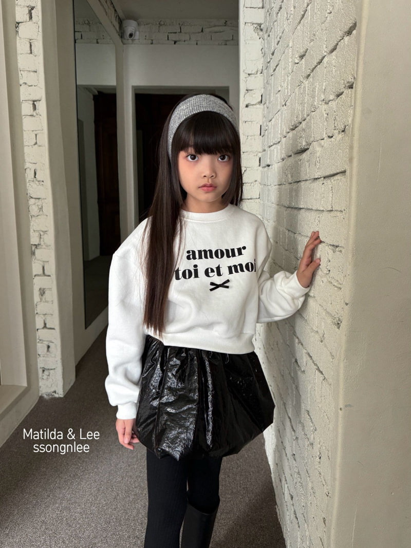 Matilda & Lee - Korean Children Fashion - #discoveringself - Amor Crop Sweatshirt - 7