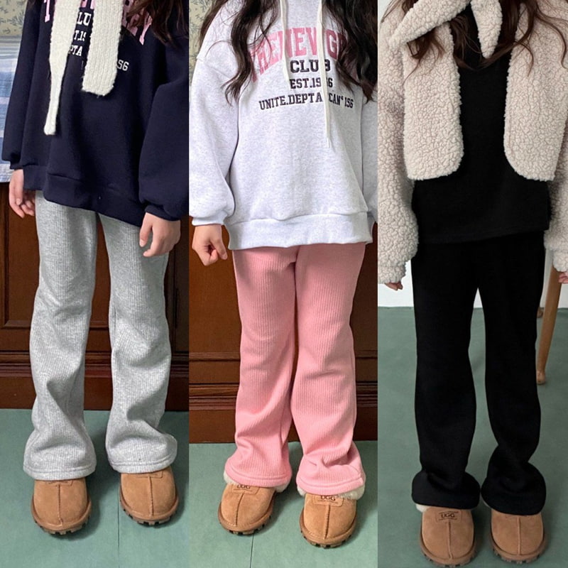 Matilda & Lee - Korean Children Fashion - #fashionkids - Ribbed Bootcut Pants