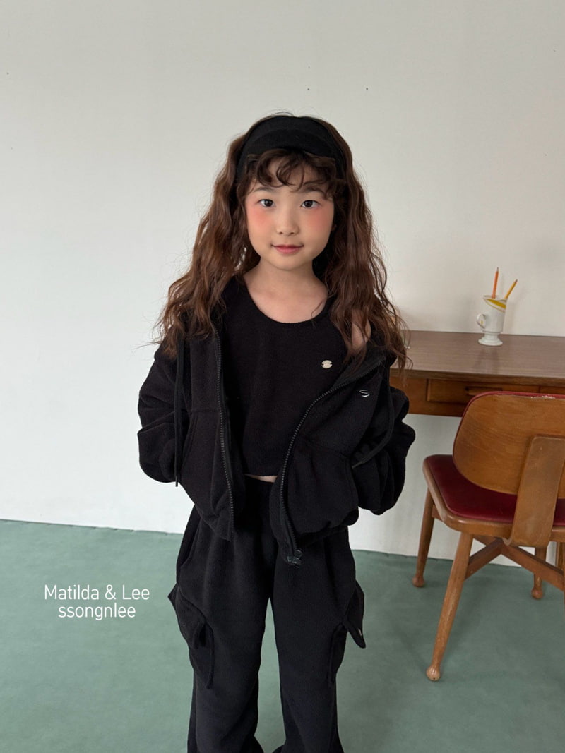 Matilda & Lee - Korean Children Fashion - #fashionkids - Fleece Crop Sleeveless Tee - 5