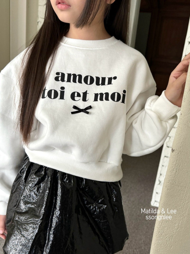 Matilda & Lee - Korean Children Fashion - #fashionkids - Amor Crop Sweatshirt - 8