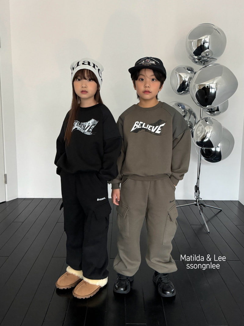 Matilda & Lee - Korean Children Fashion - #kidsshorts - Brown Jogger Pants - 3